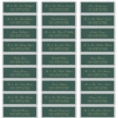 Elegant Gold Script Emerald Guest Address Labels (Vorderseite)