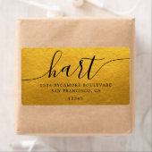 Elegant Gold Script Family Return Address (Insitu)