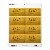 Elegant Gold Script Family Return Address (Vorne)