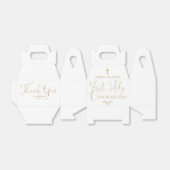 Elegant Gold Script First Holy Communion Geschenkschachtel (Ungefaltet)