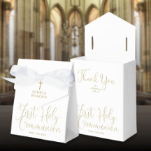 Elegant Gold Script First Holy Communion