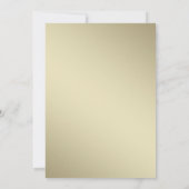 Elegant Gold Script Floral Birthday Einladung (Rückseite)