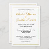 Elegant Gold Script Formal Scripture Religious Einladung (Vorne/Hinten)