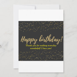 Elegant Gold Script Happy Birthday - Confetti Einladung