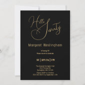 Elegant Gold Script "Hello Seventy" 70th Birthday Einladung (Vorderseite)