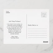 elegant gold script holiday birth announcement folien feiertagspostkarte (Rückseite)
