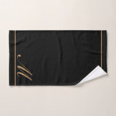 Elegant Gold Script Initial Badhandtuch Set (Handtuch)