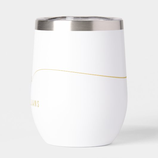 Elegant Gold Script Initial Monogram (Rückseite)