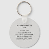 Elegant Gold Script Minimalist Schlüsselanhänger (Rückseite)