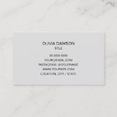 Elegant Gold Script Minimalist Visitenkarte (Rückseite)