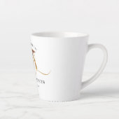 Elegant Gold Script Monogram Graduation Milchtasse (Rechts)