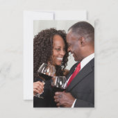 Elegant Gold Script Mr. & Mrs. Wedding Foto Red Dankeskarte (Rückseite)