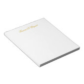 Elegant Gold Script Personalized Note Pad Notizblock (angewinkelt)