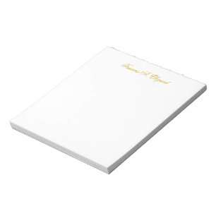 Elegant Gold Script Personalized Note Pad Notizblock