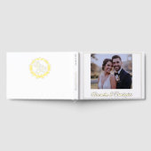 Elegant Gold Script Photo Wedding Guestbook Gästebuch (Voll)