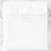 Elegant Gold Script Wedding Dankeschön Sticker (Tasche)
