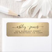 Elegant Gold Script Wedding Return Address (Insitu)