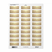 Elegant Gold Script Wedding Return Address (Vorne)