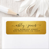 Elegant Gold Script Wedding Return Address (Insitu)
