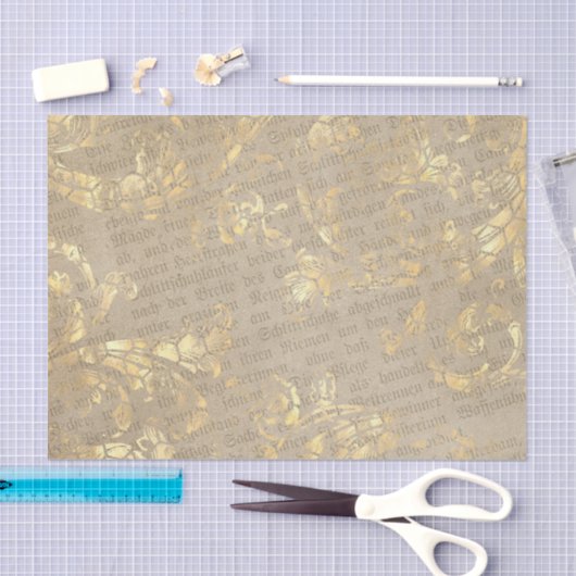 Elegant Gold Scrolls Seidenpapier (Handwerk)