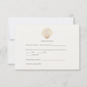 Elegant Gold Seashell Creamy Wedding RSVP (Vorderseite)