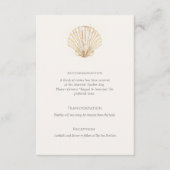 Elegant Gold Seashell information Details Begleitkarte (Vorderseite)