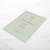 Elegant Gold Seashell Sage Wedding invitation Folieneinladung (Gedreht)