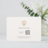 Elegant Gold Seashell Website Enclosure Card Begleitkarte (Stehend Vorderseite)