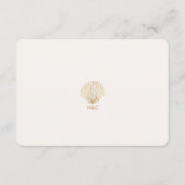Elegant Gold Seashell Website Enclosure Card Begleitkarte (Rückseite)