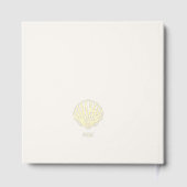 Elegant Gold Seashell Wedding Gästebuch (Rückseite)
