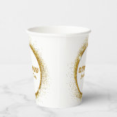 Elegant Gold Shabbat Shalom Pappbecher (Rechts)