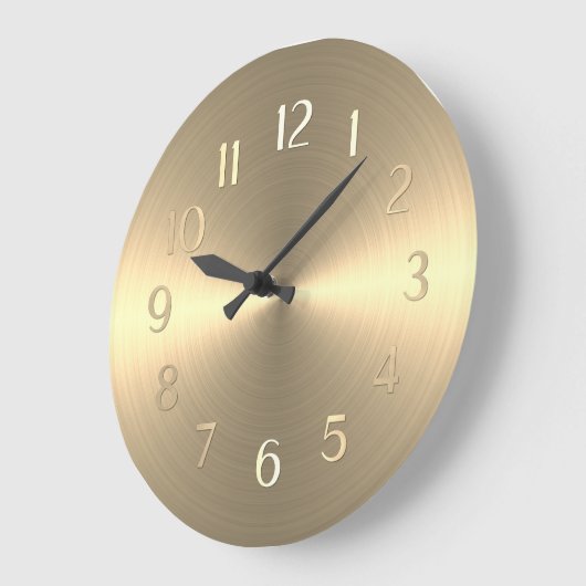 Elegant Gold Sheen Große Wanduhr (Winkel)