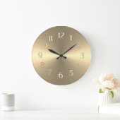 Elegant Gold Sheen Große Wanduhr (Zuhause)