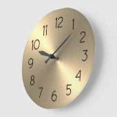 Elegant Gold Sheen Große Wanduhr (Winkel)