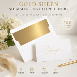 Elegant Gold Sheen Shimmer Umschlag Liner