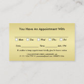 Elegant Gold Signature Monogram on Black Terminkarte (Rückseite)