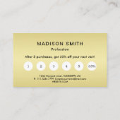 Elegant Gold Signature Monogram on Black Treuekarte (Rückseite)