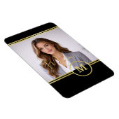 Elegant Gold Signature Monogram with Photo Magnet (Rechte Seite)