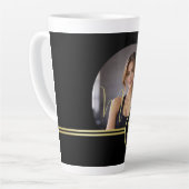 Elegant Gold Signature Monogram with Photo Milchtasse (Linke Ecke)