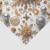 Elegant Gold Silver Flourish Christmas Craft Seidenpapier (Ausschnitt)