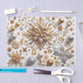 Elegant Gold Silver Flourish Christmas Craft Seidenpapier (Handwerk)