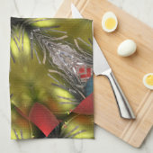 Elegant Gold Silver Kaleidoscope Weihnachtsstern Handtuch (Viertel Falte)