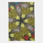 Elegant Gold Silver Kaleidoscope Weihnachtsstern Handtuch (Vertikal)