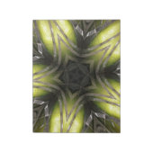 Elegant Gold Silver Kaleidoscope Weihnachtsstern Notizblock (Rotiert)