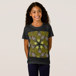 Elegant Gold Silver Kaleidoscope Weihnachtsstern T-Shirt