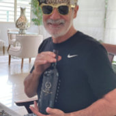 Elegant Gold & Silver Laurel Wreath Weinetikett