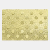 Elegant Gold Silver Pink Metallic Sheen Polka Dot Geschenkpapier Set (Vorderseite)