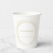 Elegant & Gold Silvester Party Paper Cups Pappbecher (Rückseite)