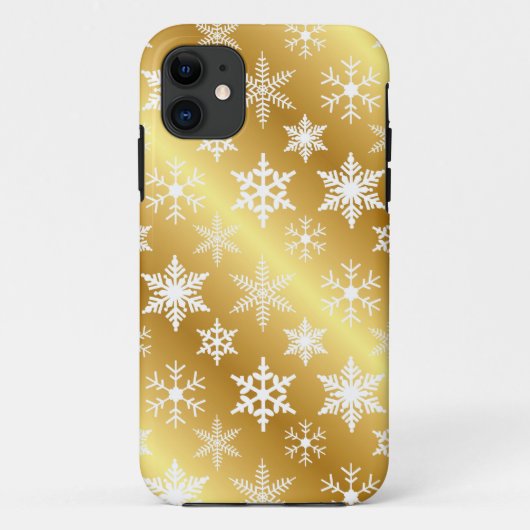 Elegant Gold Snow Flake iPhone Case (Rückseite)