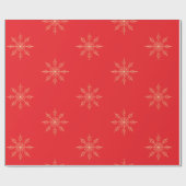 Elegant Gold Snowflake Christmas Wrapping Paper - Geschenkpapier (Flach)